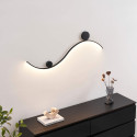 Schwarze und weiße LED-Wandbeleuchtung sanfter Effekt - Curva