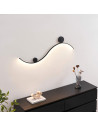 Langwellige LED-Design-Wandleuchte mit doppelter schwarzer Halterung - Curva