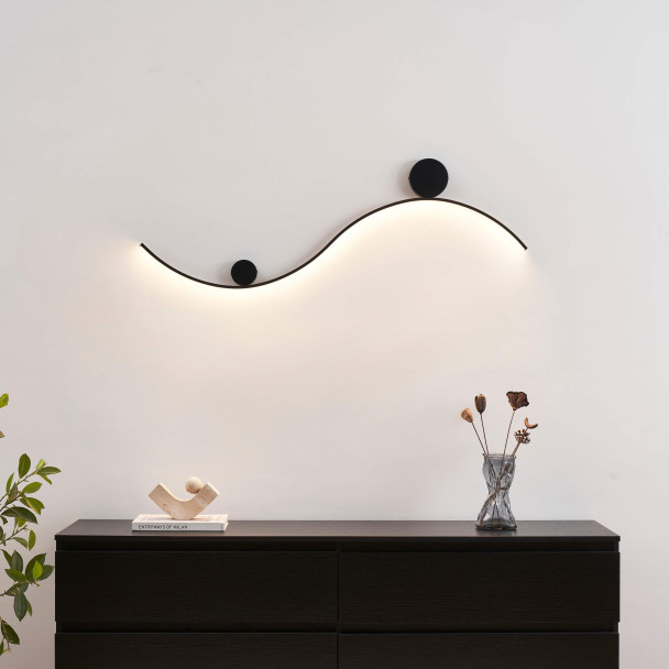 Moderne und elegante wellenförmige LED-Wandleuchte - Curva