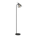 Schlanke schwarze stehlampe rauchglas - Linz