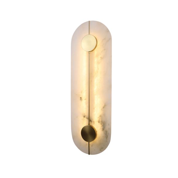 Led leuchte mit alabaster lampenschirm - Calizia