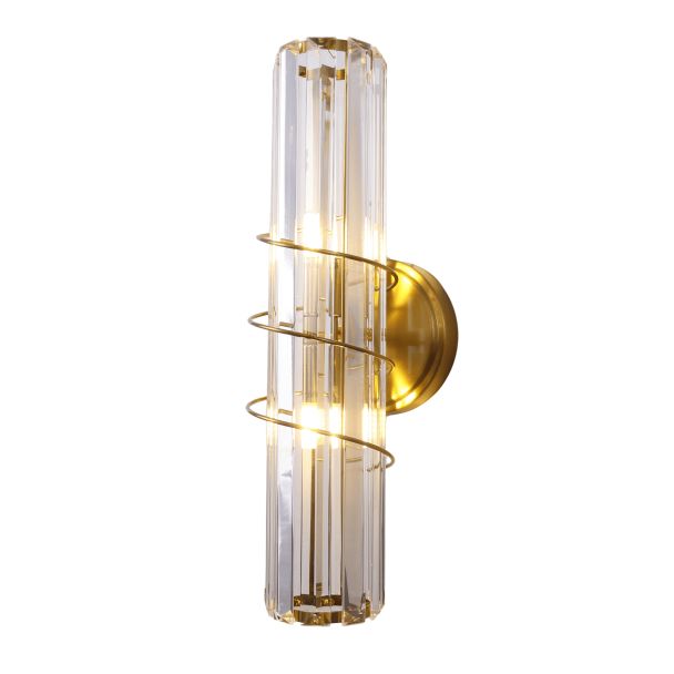 Goldene wandleuchte vertikales design modern - Daryna