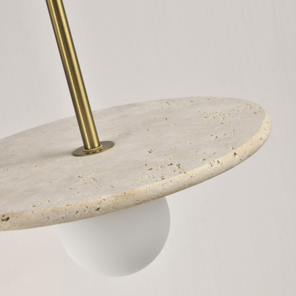 Travertin pendelleuchte schlichtes design - Silvia