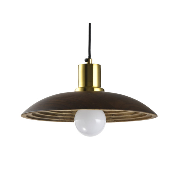 Holz Messing Pendelleuchte Design - Yuli