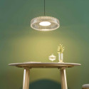 Schwarze design led pendelleuchte klares glas - Damian