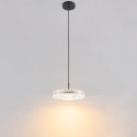 Elegante schwarze pendelleuchte klares glas für wohnzimmer - Damian