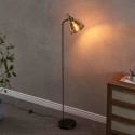 Schwarze stehlampe modernes design rauchglas - Linz