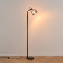 Schwarze stehlampe langer fuß rauchglas - Linz