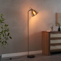 Schwarze stehlampe glocke rauchglas - Linz