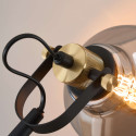 Dezente schwarze stehlampe rauchglas - Linz