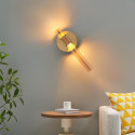 Goldene wandleuchte aus geripptem glas - Cyllia