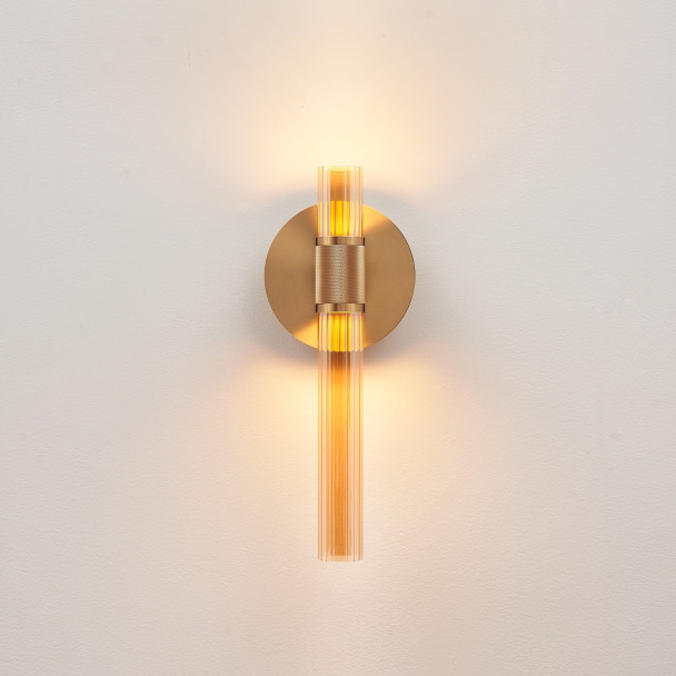 Goldene designer wandleuchte hell - Cyllia