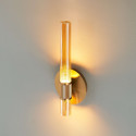 Goldene wandleuchte aus glas - Cyllia
