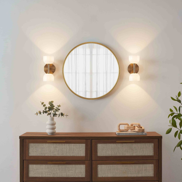 Goldene wandleuchte weiches diffuses licht - Nysséa