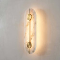 Alabaster gold wandleuchte fürs schlafzimmer - Calizia