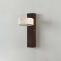 Elegante wandleuchte aus holz und stein - Fiorenzo