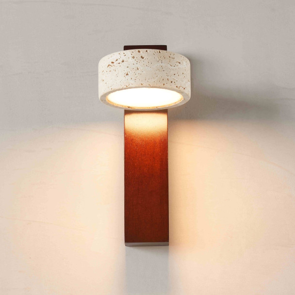 Travertin wandleuchte modernes design - Fiorenzo