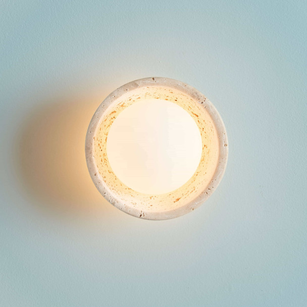 Travertin wandleuchte sanftes licht - Pietra