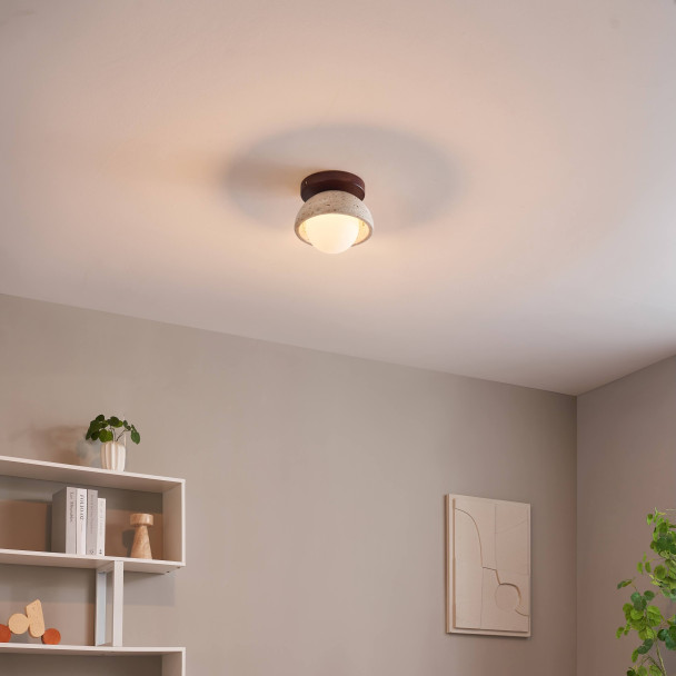 Travertin leuchte warmes design - Pietra