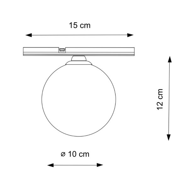 Weißer Glas LED Spot - Lyne