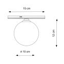 Weißer Glas LED Spot - Lyne