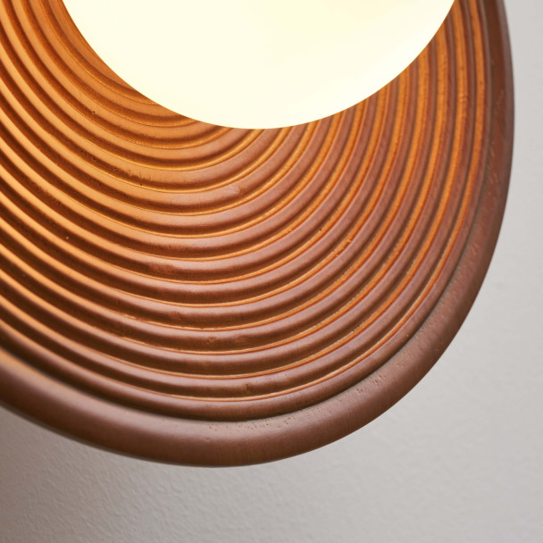 Nussbaum wandleuchte warmes licht - Thalan