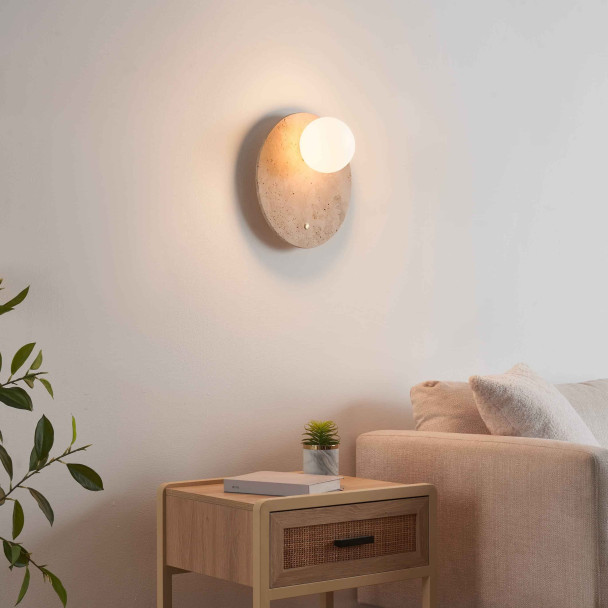 Stein wandleuchte design - Oré
