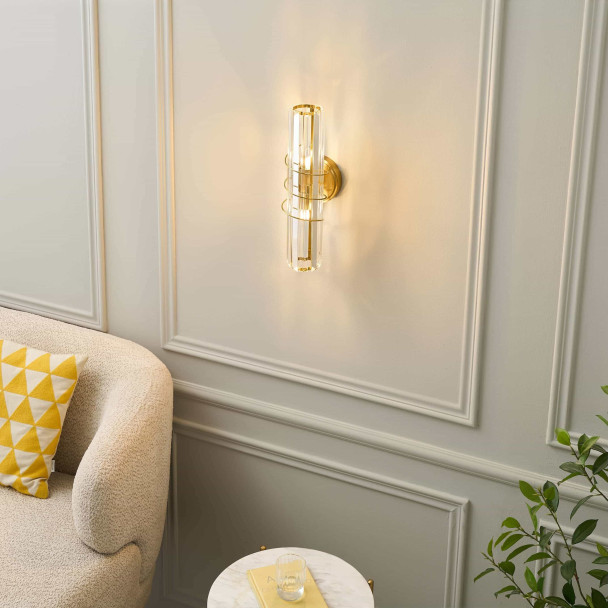 Elegante goldene wandbeleuchtung für innenräume - Daryna