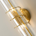 Goldene leuchte aus geriffeltem glas edel - Daryna