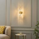 Goldene wandleuchte aus geripptem glas design - Daryna