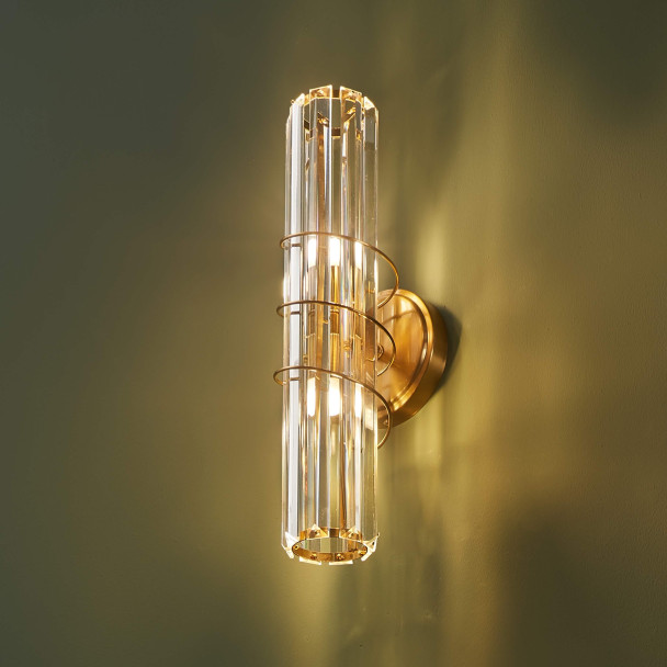 Schicke goldene wandleuchte für den flur - Daryna