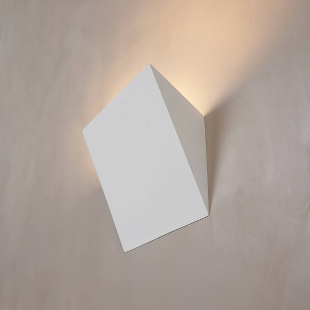 Weiße wandleuchte geometrische form - Norys