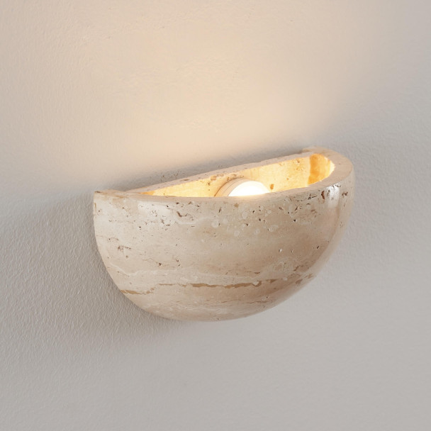 Halbmond stein wandleuchte zeitloses design - Sève