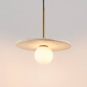 Travertin leuchte stab gold messing - Silvia