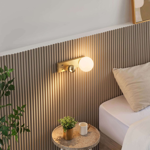 Goldene LED-Leseleuchte - Avelysa