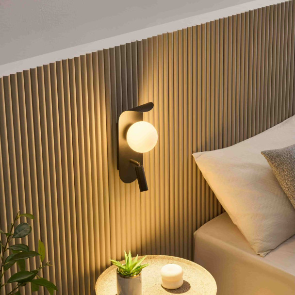 Schwarze Wandleuchte Design Lesen - Matalia