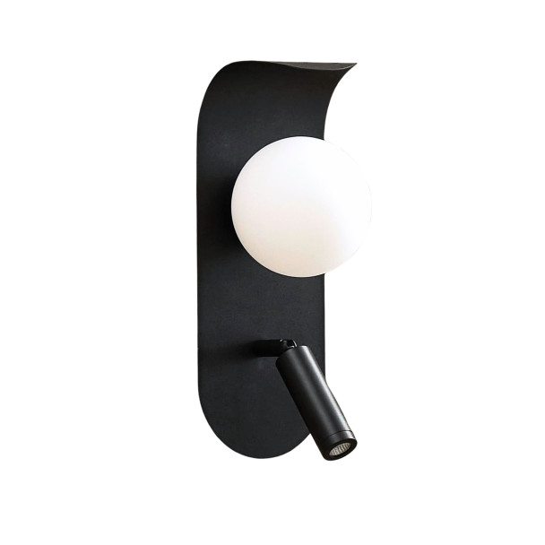 Schwarze Design-Wandleuchte Empfangsbereich - Matalia
