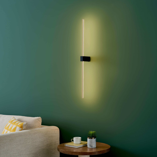 Schwarze Wandleuchte 80 cm minimalistisch - Edeline