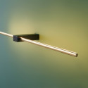 Schwarze Wandleuchte goldene Details - Edeline