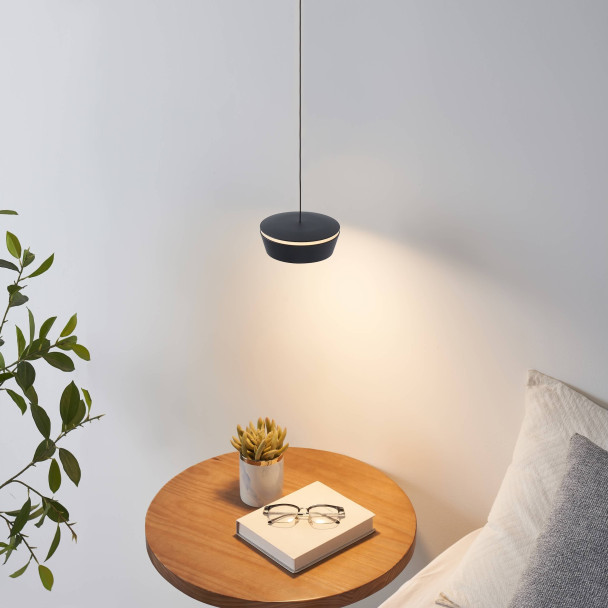 Kleine schwarze LED-Pendelleuchte - Mavel