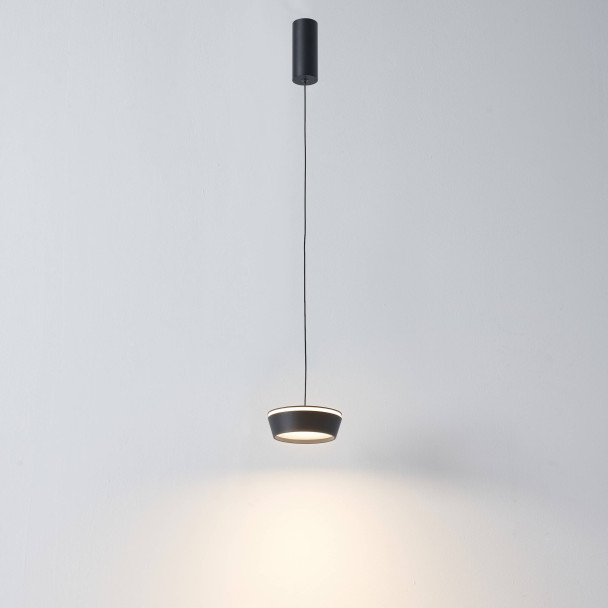 Minimalistische schwarze dimmbare Pendelleuchte - Mavel