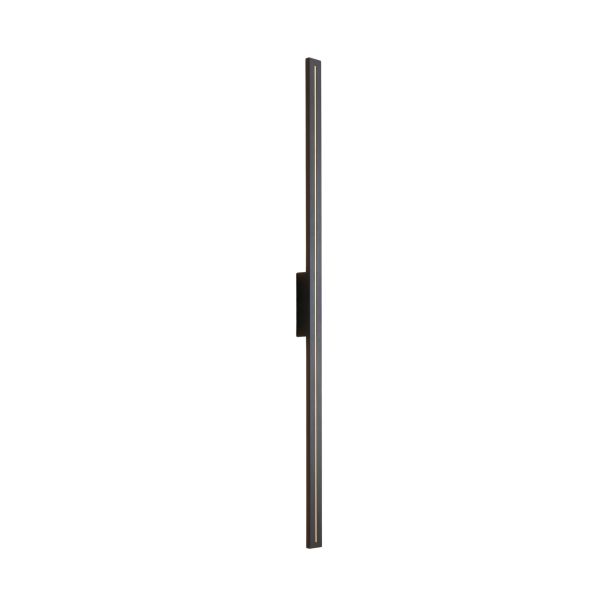 Schwarze lange rechteckige LED-Wandleuchte indirekt 120 cm IP54 - Noméris