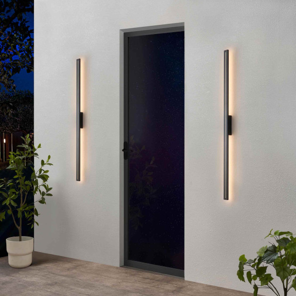 Schwarze Wandleuchte 120 cm ideal große Wand - Noméris