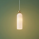 Goldene Opalleuchte Wohnzimmer - Leonora