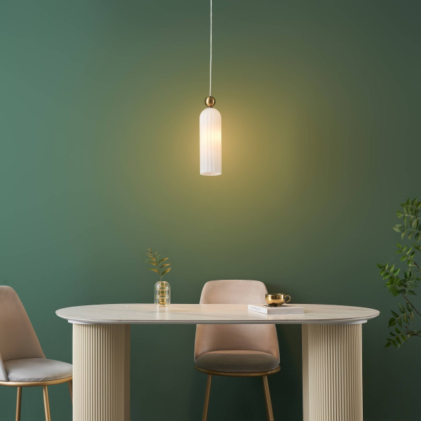 Goldene Pendelleuchte E14 individuelle Beleuchtung - Leonora