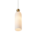 Goldene Hängeleuchte elegantes Wohnzimmer - Leonora