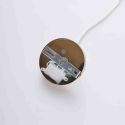 Goldene Pendelleuchte mit opalem und gerilltem Glas - Leonora