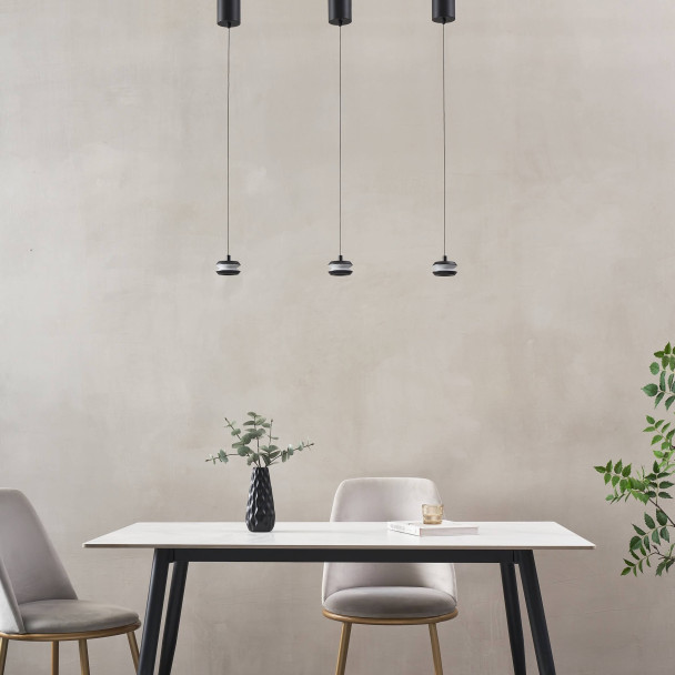 Schwarze Design-Pendelleuchte ideal Leseecke - Rive