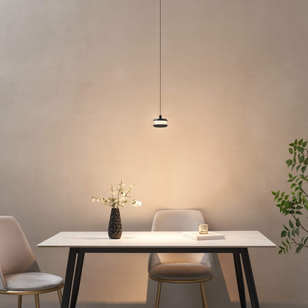 Schwarze Design-Pendelleuchte raffinierte Atmosphäre - Rive