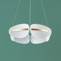 Moderne runde goldene Pendelleuchte - Cristalia